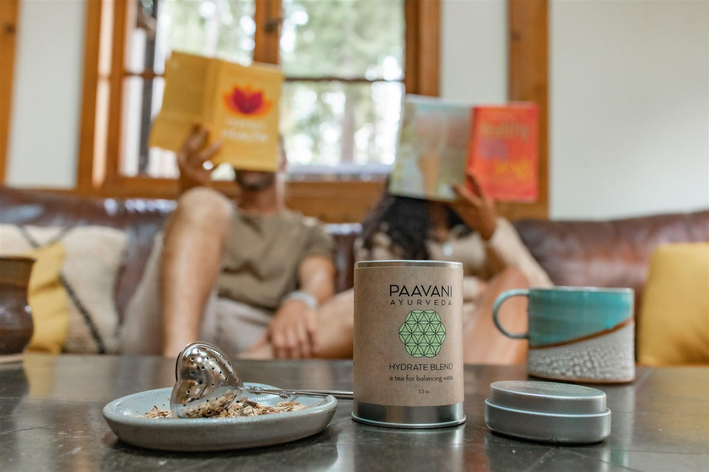 Hydrate Blend Herbal Tea - Caffeine-Free Ayurvedic Tea with Hibiscus, Rose & Licorice | Supports Deep Hydration, Radiance & Skin Health