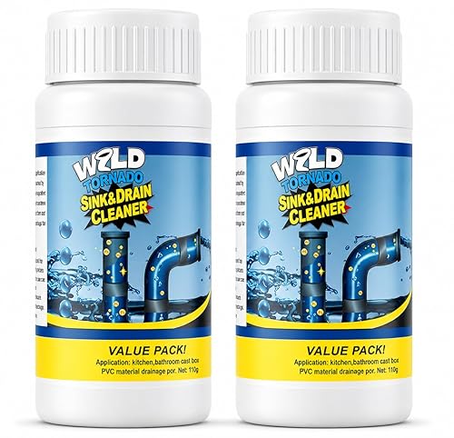Wild Tornado Home Pipe Dredge Tool, Fast Dissolving Drain Opening Treatment for Clogged Kitchen and Toilet Pipelines