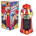 Zugar Land - 6.5 Inch Red Plastic Bubble Gum Gumball Machine Set (1 Pack) Classic Toy Candy Dispensers. No Gumballs Included.