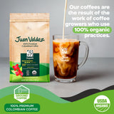 Juan Valdez Organic Ground Coffee - Balanced Roast | 100% Colombian Arabica Beans | 100% Colombian Coffee | Certified USDA Organic | Notes of Moringa