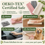 Solyra Oeko-Tex Certified Microfiber Cleaning Cloths - Non-Toxic, Safe for Family & Pets - 6 Pack Kitchen Rags for Counter - 12x12 in, Lint-Free