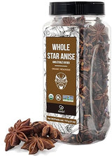 Soeos Organic Star Anise, Whole Star Anise 4 oz (114g), Chinese Star Anise Pods, Star Anise Organic Whole, Non-GMO Verified, Dried Star Anise