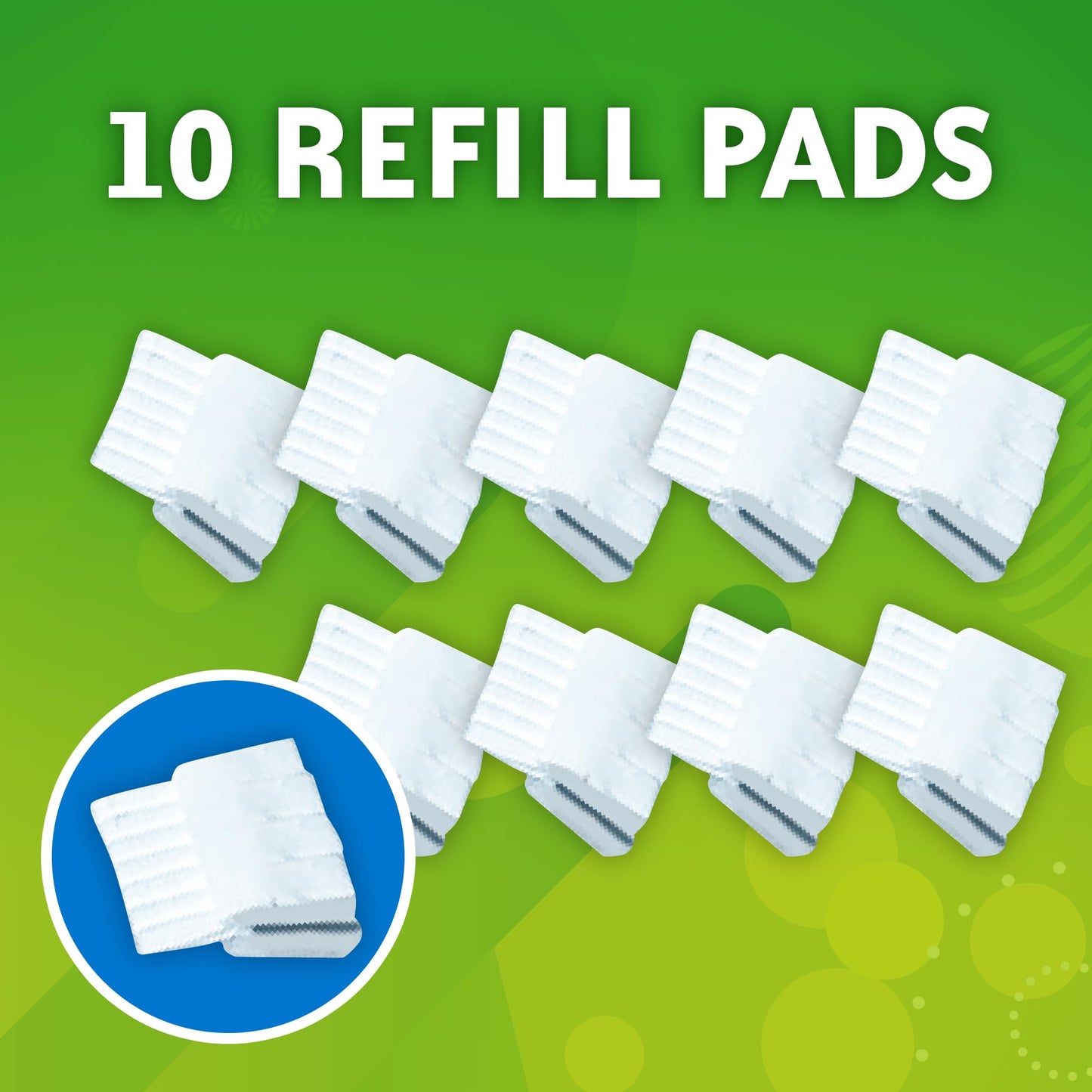 Scrubbing Bubbles Flushable Toilet Bowl Wand Cleaner Refills, Fresh Brush Cleaner Toilet Refill Pads, Removes Limescale & Odors, Citrus Scent, 10