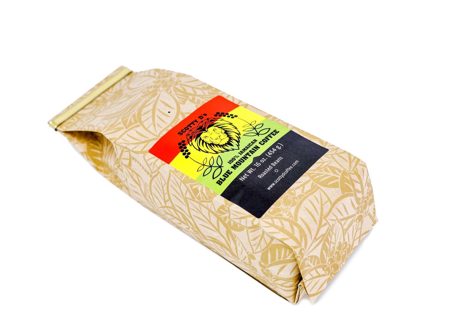 Scotty D's Jamaican Coffee 100% Blue Mountain Coffee-16 oz. (Medium Roast)(Whole Bean)