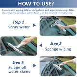 2 Pack All-Purpose Shower Squeegee for Shower Glass Door, Shower Glass Cleaner Squeegee with Spray, Washer, Wiper, 3 Functions in 1, Perfect Household