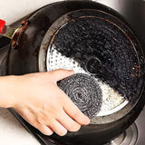 DKKO Stainless Steel Scourers Cleaning Ball Metal Scouring Pads for Kitchens Bathroom Steel Scrubber to Cleaning Dishes Pots Pans Ovens Grills - Pack