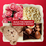 Movie Night Popcorn and Candy Gift Basket with Fleece Blanket & Plush Bear - Perfect for Cuddling & Crunching Together for Cozy (Mixed Pack