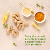 Prince of Peace Instant Ginger Honey Crystals w/Turmeric, 25 Sachets - Instant Hot or Cold Beverage - Easy to Brew Ginger and Honey Tea, Caffeine