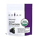 KOYAH - Organic Acai Powder (150g - 50 Servings): Brazil Grown, Freeze-Dried, 100% Pure, No Citric Acid Added, Great in Smoothies and Bowls
