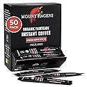 Mount Hagen Dispenser Box - 50 Count Organic Instant Coffee Packets Single Serve, Medium Roast Eco-friendly, Fair-Trade, Freeze-dried Arabica Beans
