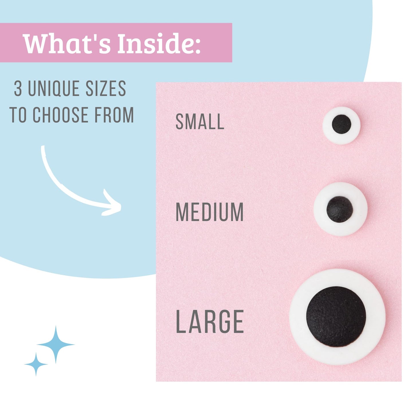 Sweets Indeed Eyeball Tacklebox - 2.53 oz Assorted Candy Eyeballs for Baking & Decorating - 18mm, 10mm & 3mm Edible Eyes for Cookies, Cupcakes & Cakes