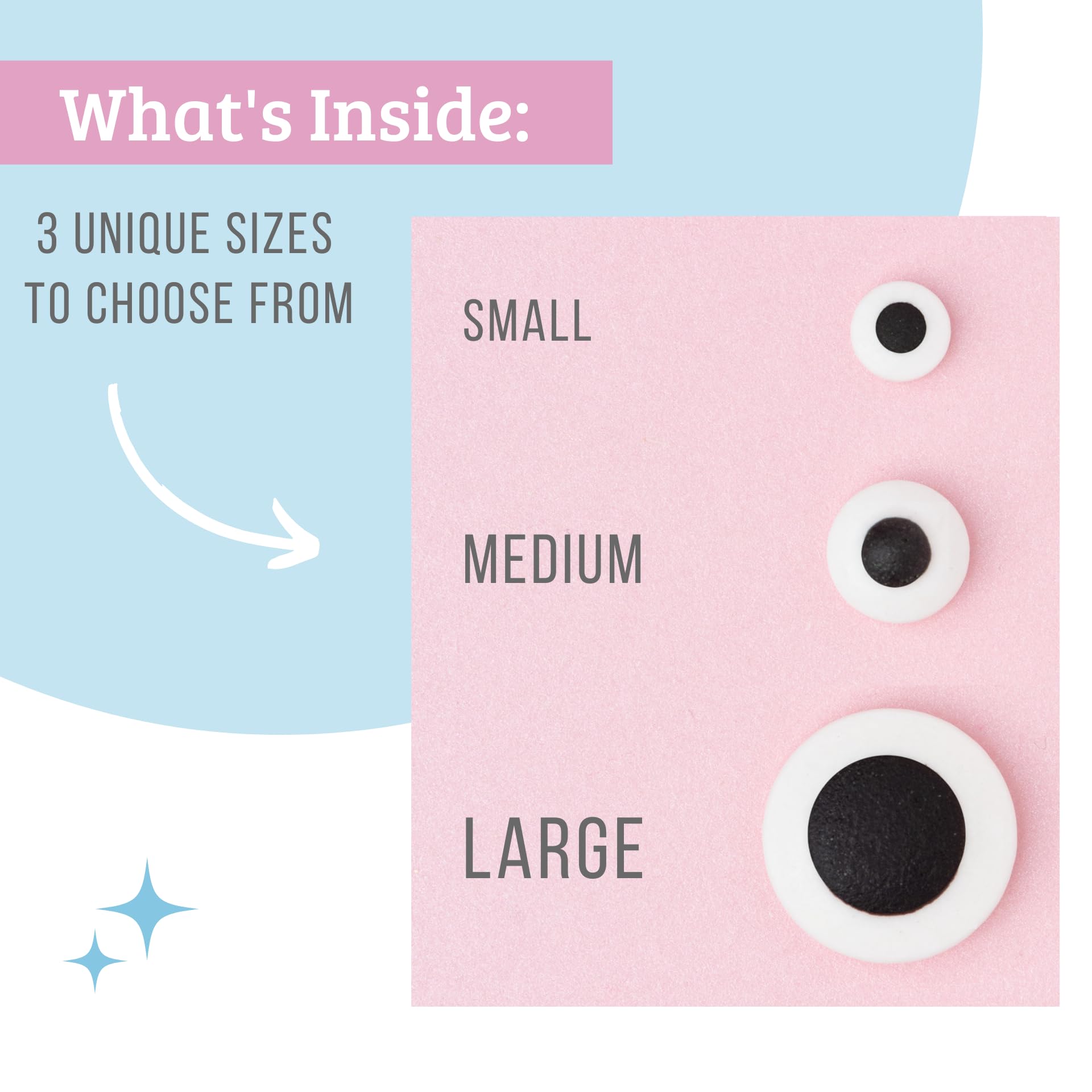 Sweets Indeed Eyeball Tacklebox - 2.53 oz Assorted Candy Eyeballs for Baking & Decorating - 18mm, 10mm & 3mm Edible Eyes for Cookies, Cupcakes & Cakes