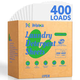 Laundry Detergent Sheets - Fragrance Free Laundry Sheets, 400 Loads, Eco-Friendly, Plastic-Free, Space Saving, Fast Dissolve & Hypoallergenic