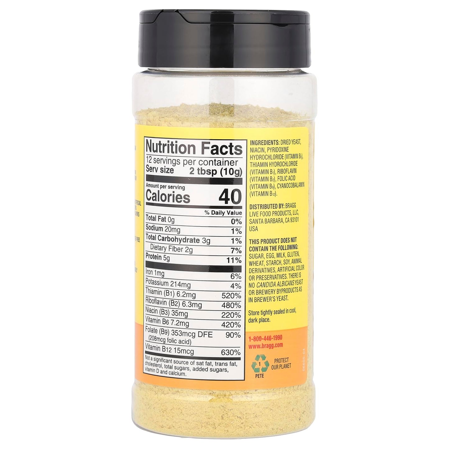 Bragg Nutritional Yeast Seasoning, 4.5 Oz (Pack Of 3)