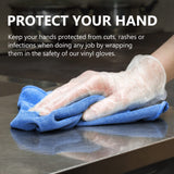 squish Disposable Gloves, 100 Count 4 mil Clear Vinyl Gloves Latex Free Powder-Free Health Glove Cleaning Rubber Glove for Kitchen Cooking Cleaning