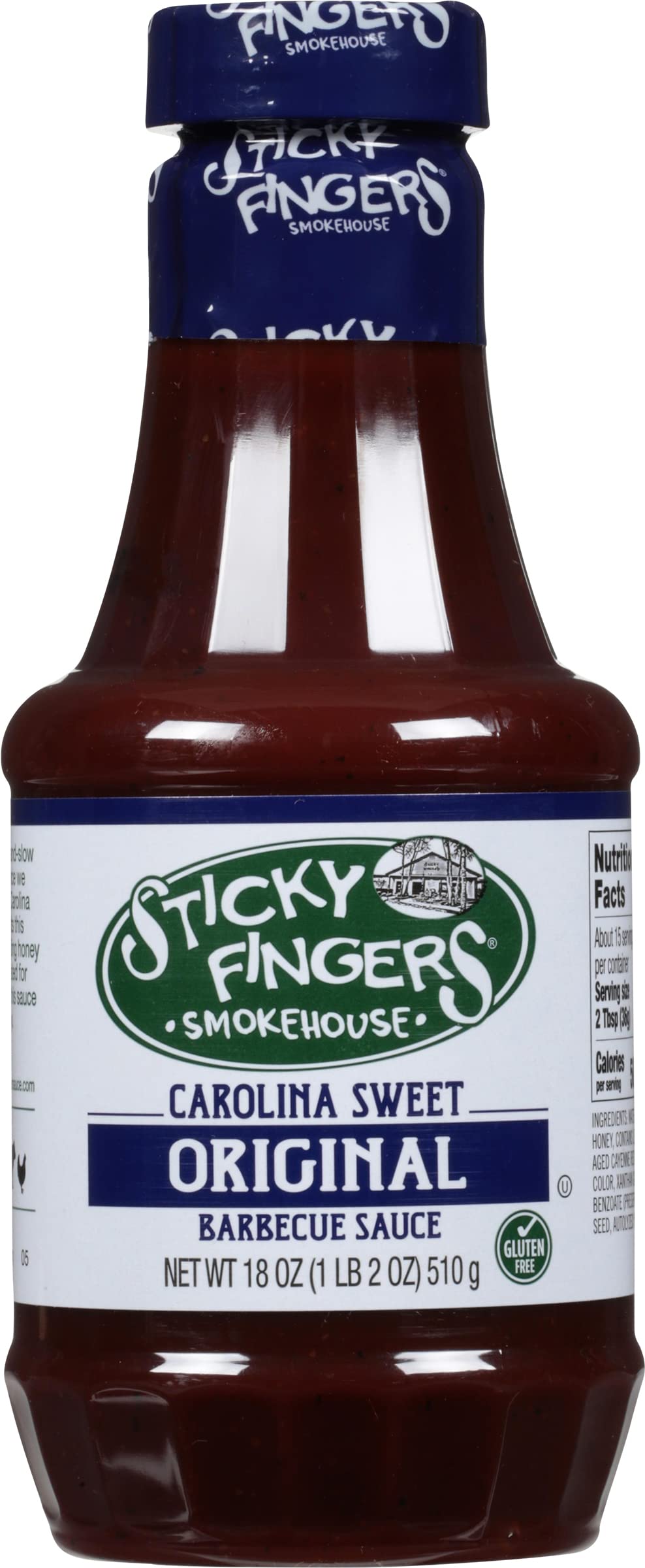 Sticky Fingers Smokehouse Carolina Sweet Barbecue Sauce, 18 Ounce (Pack of 2)
