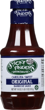 Sticky Fingers Smokehouse Carolina Sweet Original Barbecue Sauce, 18 Fluid Ounces