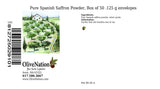 Antonio Garcia Inesta Pure Spanish Saffron Powder from OliveNation - Box of 50 .125 g envelopes