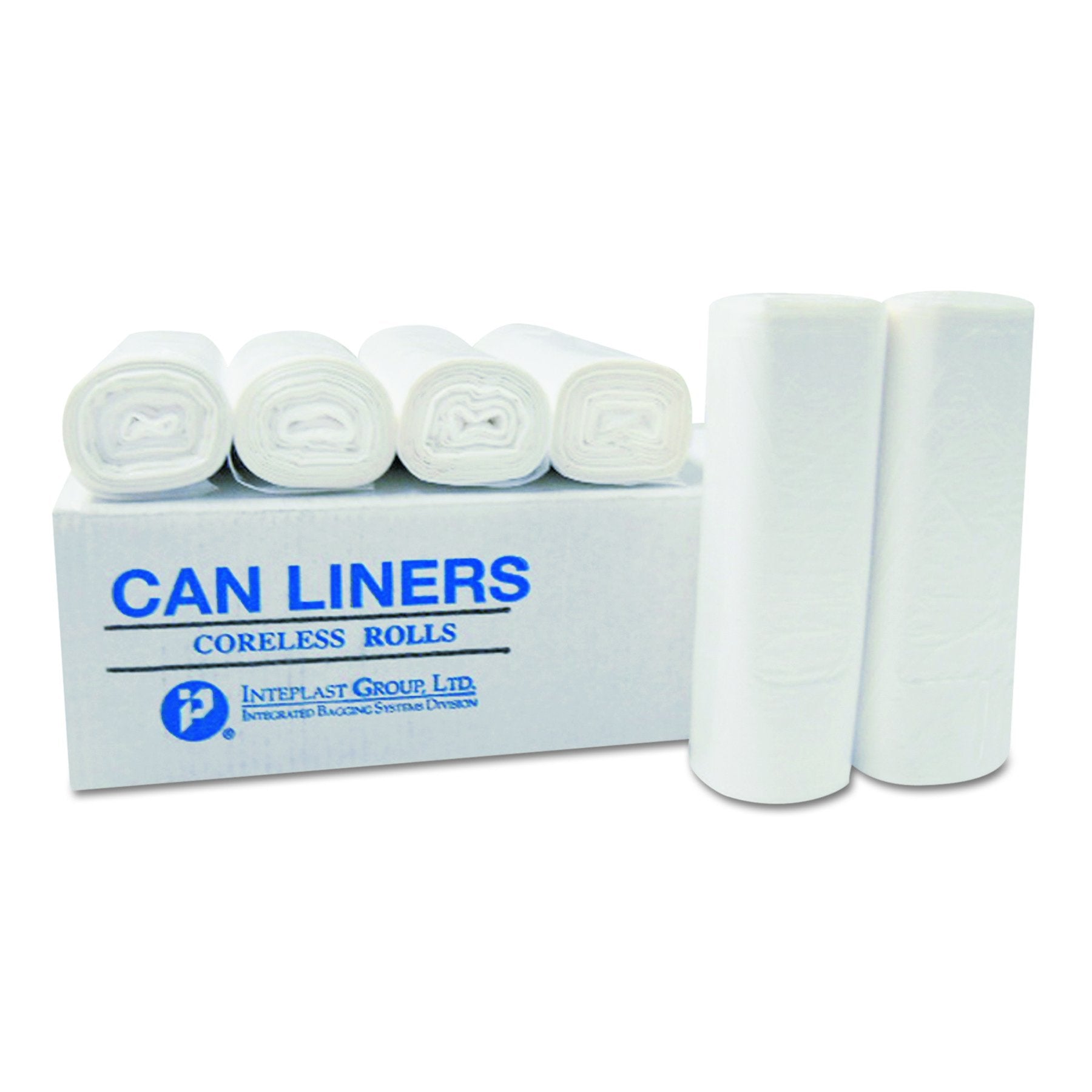 Inteplast Group VALH3660N12 High-Density Can Liner, 36 x 58, 55-Gallon, 13 Micron Equivalent, Clear, 25 Per Roll (Case of 8 Rols)