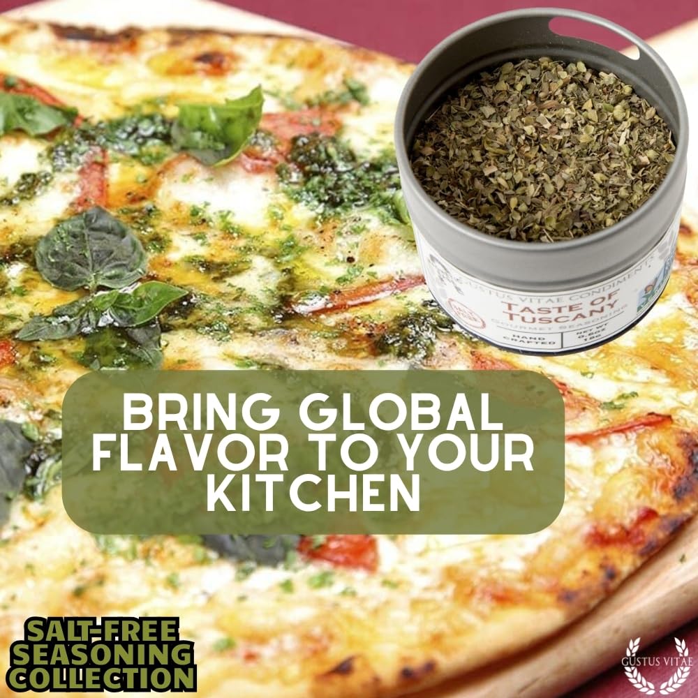 Salt-Free Gourmet Seasoning Collection | Artisanal Spice Blends Gift Set | Hand Crafted, Small Batch Spices | No Sodium | Non GMO, All Natural | GLP-1