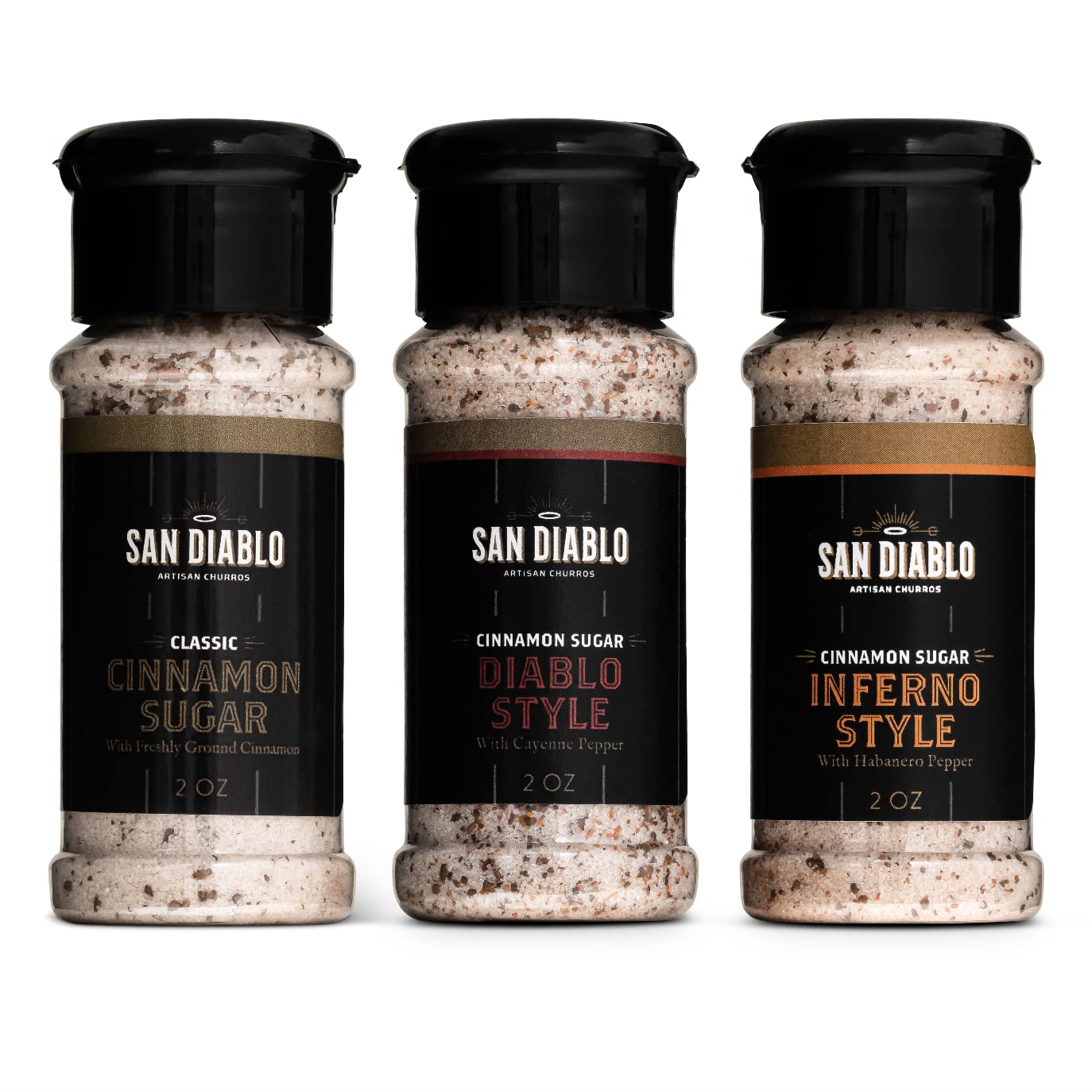 San Diablo Artisan Churros - Sweet & Spicy Cinnamon Sugar Trio