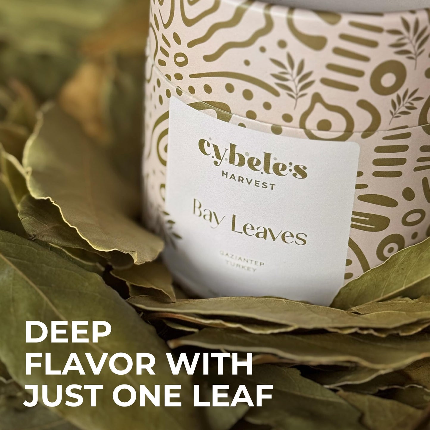 Cybele’s Harvest Bay Leaves Whole 0.2oz, Dried Turkish Bay Leaf, Aromatic Herb for Soups Stews Sauces