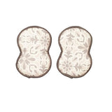 Bright Habits Sponge Set in Taupe - Set of 2 Super Absorbent Washable Reusable Cleaning Sponges Made from Recycled Materials, Durable Eco Friendly