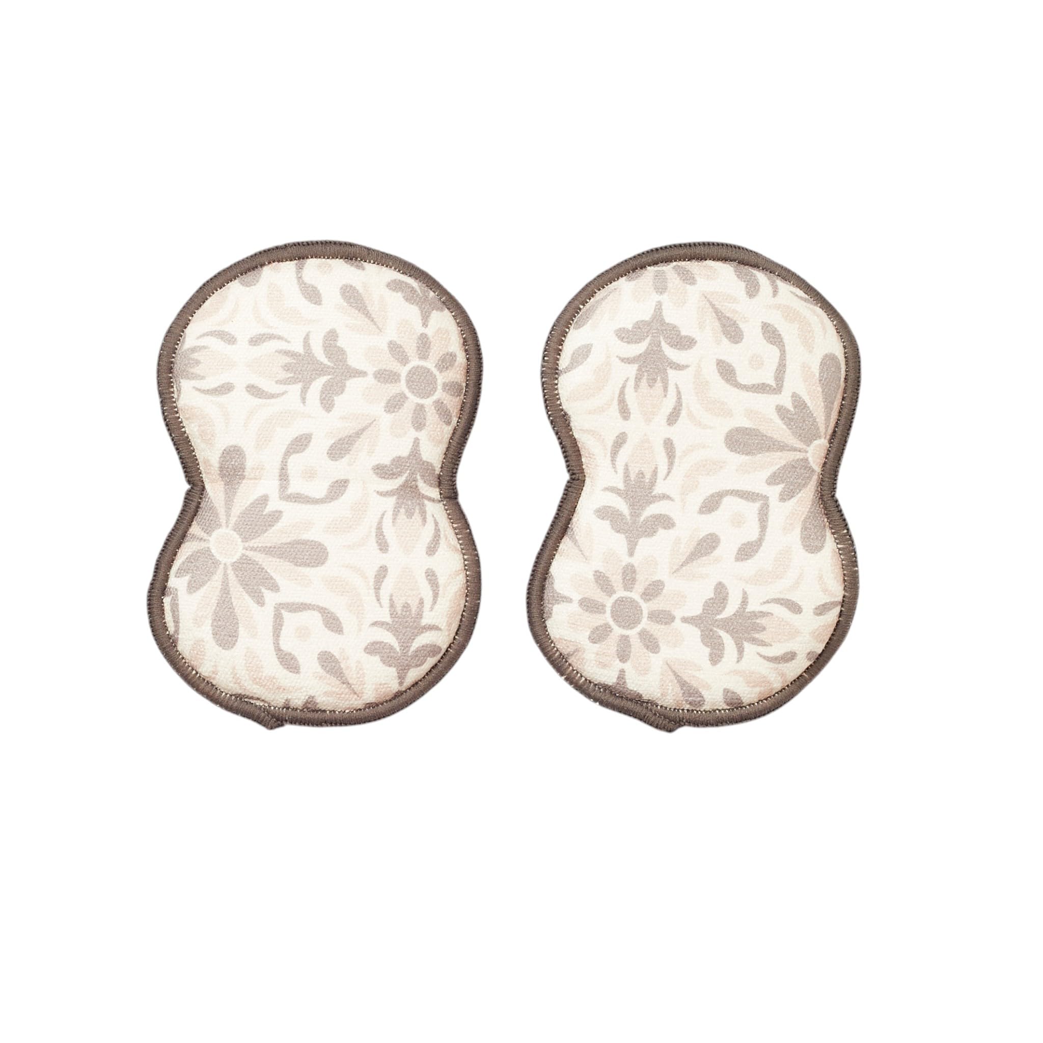 Bright Habits Sponge Set in Taupe - Set of 2 Super Absorbent Washable Reusable Cleaning Sponges Made from Recycled Materials, Durable Eco Friendly