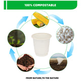 SHAUMN 3 oz 300 Pack Compostable Disposable Bathroom Mouthwash Cups, A Great Replacement for Paper Ones,Used for Mini Snack,Hot/Cold Drinking Cup