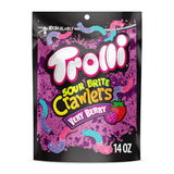 Troli SourBright Crawlers Very Berry Gummy Worms Candy, Sweet and Sour Chewy Gummies, 14oz Bags (4 Pack), Bulk Share Size Movie Theater Candy Snack