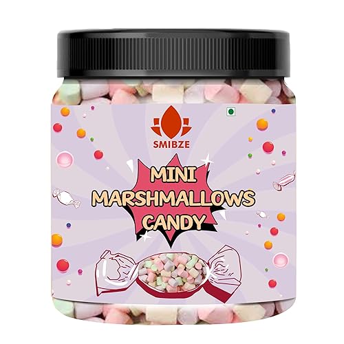 SMIBZE Natural Mini Marshmallows Candy 100 GM (Pack of 1) SMIBZE
