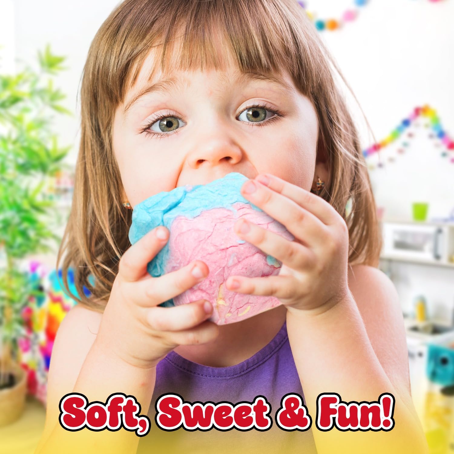 Fluffy Stuff Cotton Candy - 6 Packs Bulk 1oz Each, Perfect Carnival Candy for Bring Joy to Kids.