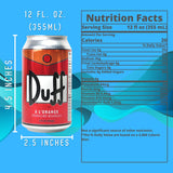 The Simpsons Duff Energy Drink (6 Pack) Wonderful Orange Flavor with 2 GosuToys Stickers