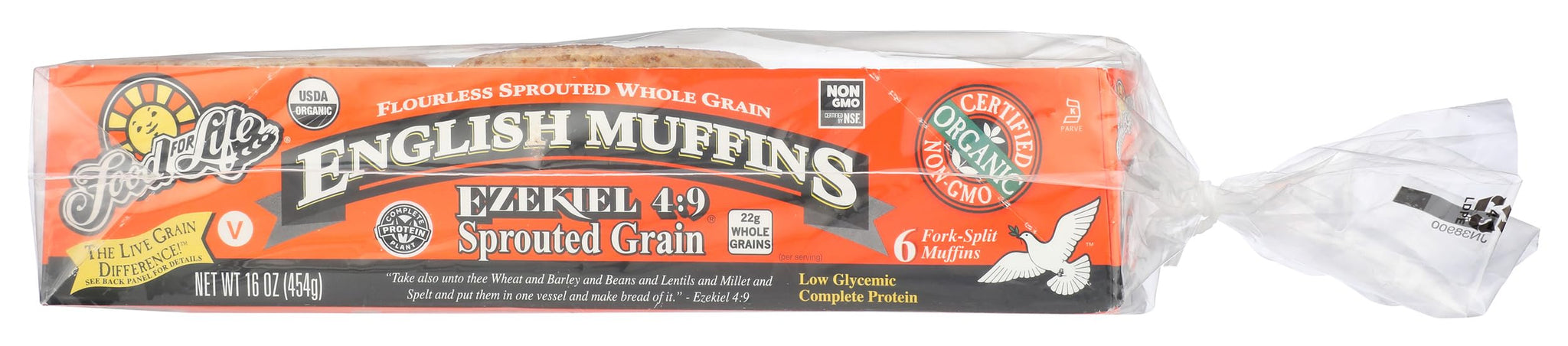 Food For Life Flourless Sprouted Grain English Muffin, 16 oz (Frozen)