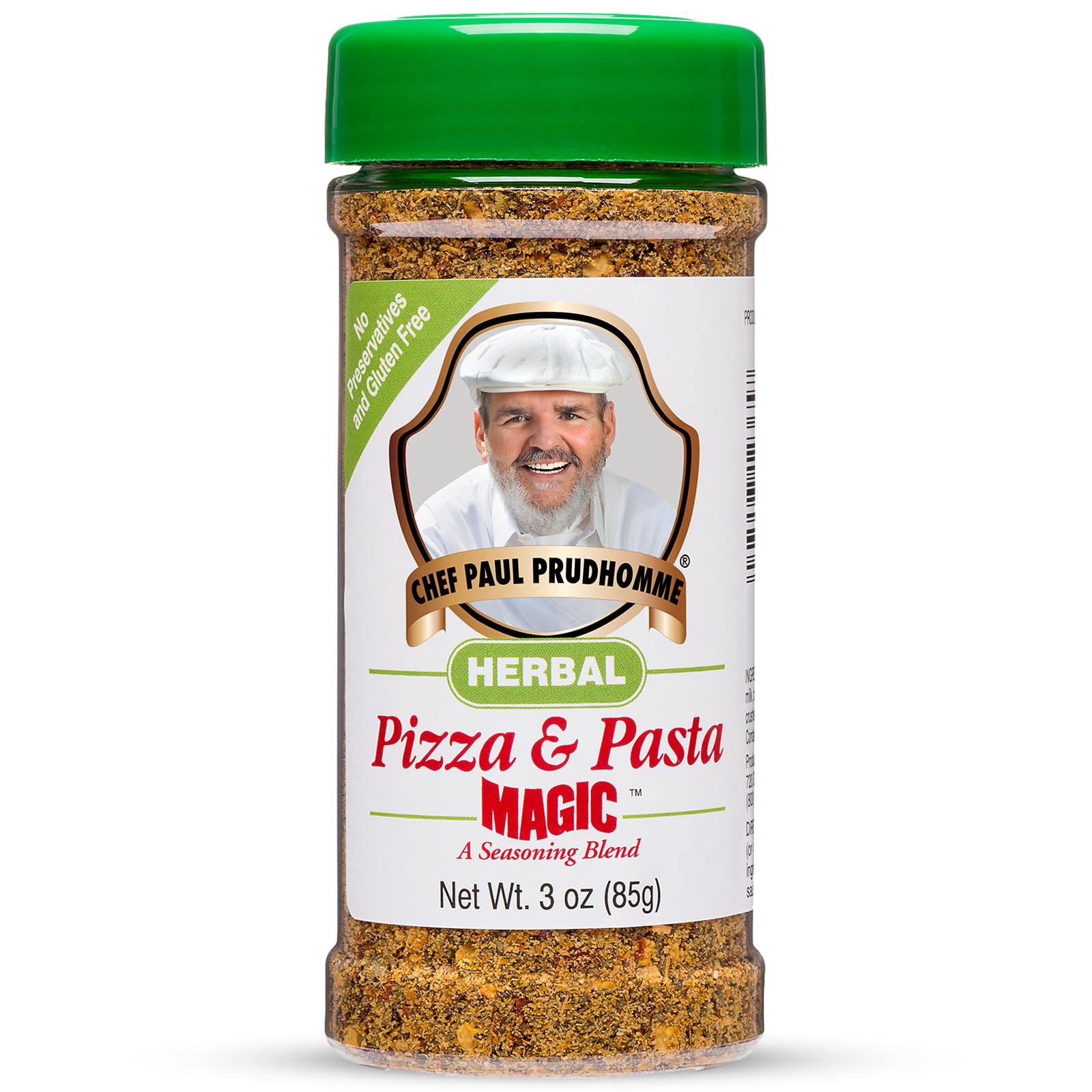 Chef Paul Prudhomme's Herbal Pizza and Pasta Magic Seasoning - Parmesan Cheese, Italian Herbs & Spices - No Salt & MSG-Free - Ideal for Pizza, Pasta