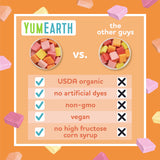 YumEarth Organic Chewys Fruit Flavored Candy Chews - Allergy Friendly, Gluten Free, Non-GMO, Vegan, No Artificial Dyes - Assorted Flavors 35ct Bulk