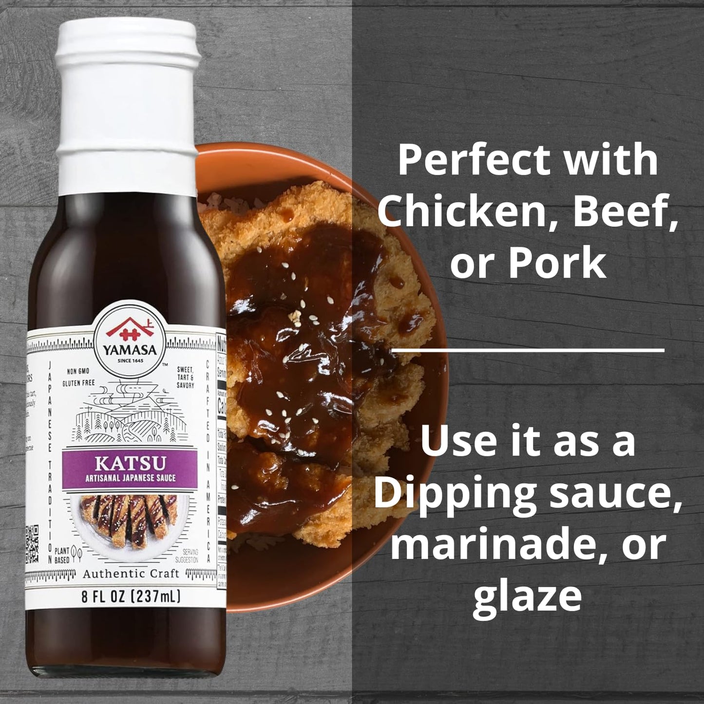 Yamasa, Artisanal Katsu Sauce, Non-GMO, 8fl oz