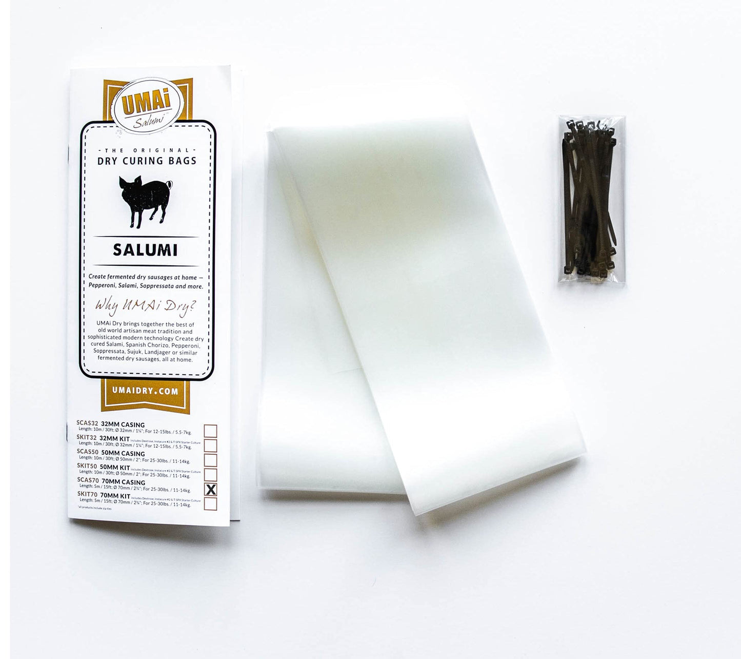 UMAi Dry Artisan Dry Sausage Kit - 70 mm (2 3/4")
