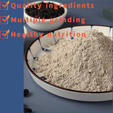 Black Sesame Walnut Black Bean Powder?Grain Congee?Chinese Yam Black Sesame Soup?Instant Soup?Breakfast Congee?17.6 Oz (500g) (17.6oz, Sugar)