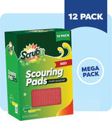 SCRUBIT Multi-Purpose Dish Scrub Sponge, Non Scratch Scouring Pads, Cleaning Sponges for pots, Dishes & Non-Stick Cookware - Pot Scrubber Sponges