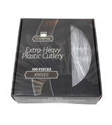 Fineline Flairware Collection Heavy Duty Clear Plastic Knives - Quality, Extra Durable Disposable Knives, Practical for Serving and Portioning Hot