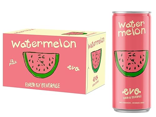 Evo Energy Beverage Watermelon Natural Juice Drink with Vitamin C, Electrolytes & Antioxidants, Energy drink Low-Calorie, Zero Cholesterol Sweet