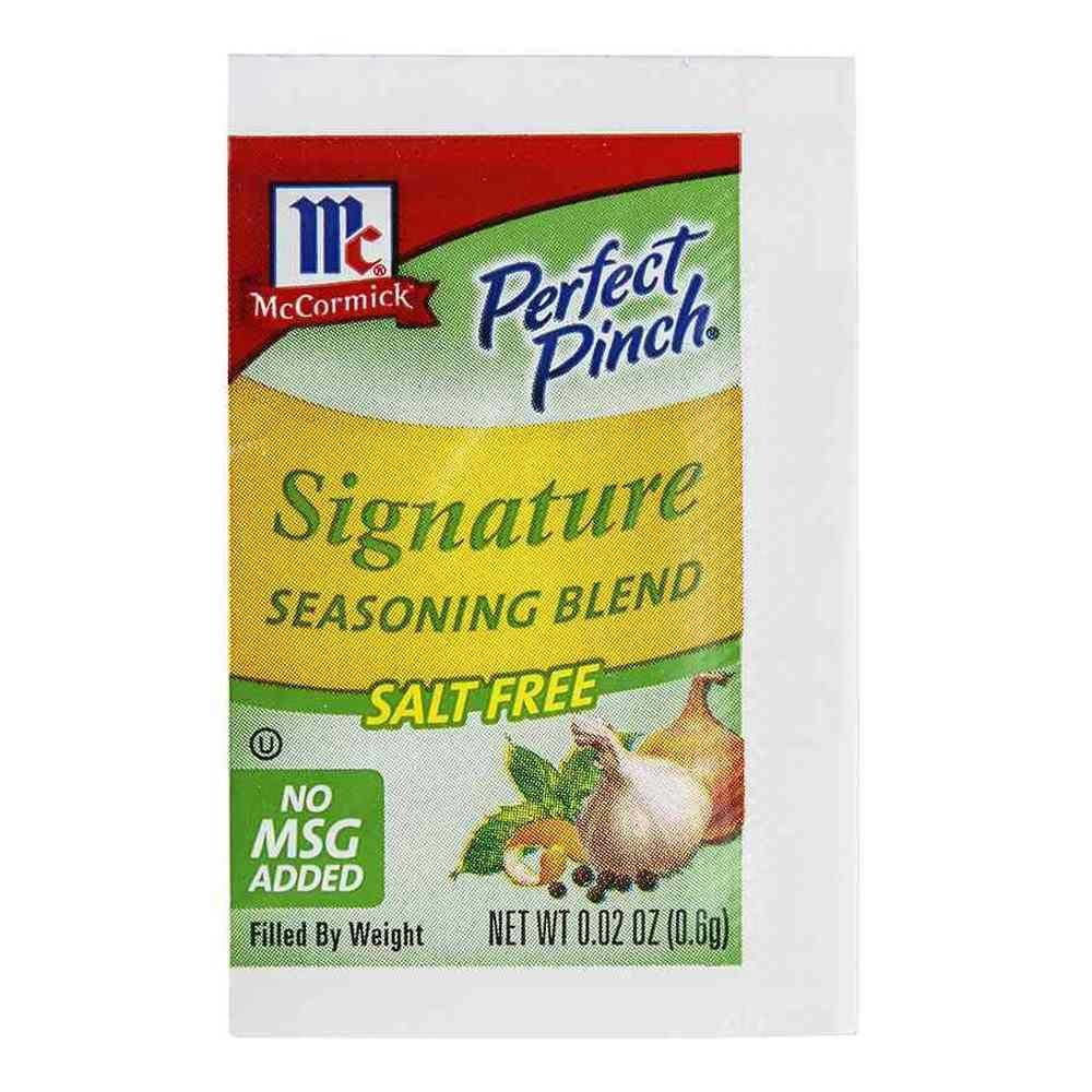 Mccormick Perfect Pinch Salt Free Signature Seasoning Blend, 0. 73 Gram - 500 per case.