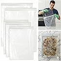 Oven Rack Cleaning Bags 5 Pack, No Scrub Reusable Leakproof Soaking Bags for Grill Grates, BBQ Racks, Stove Grates - Easy Soak & Rinse, No Cleaner