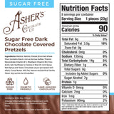 Asher's Chocolates Sugar Free Chocolate Covered Pretzel, 8 Large and Delicious Pretzels in Decorative Box, Diabetic Friendly, No Sugar Added, Gourmet