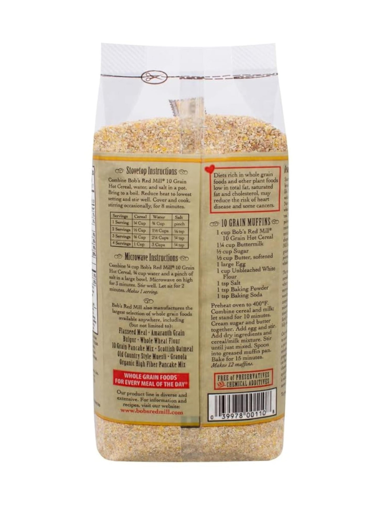 LiteZout 10 Grain Hot Cereal, 25 Oz, (3 pack), by