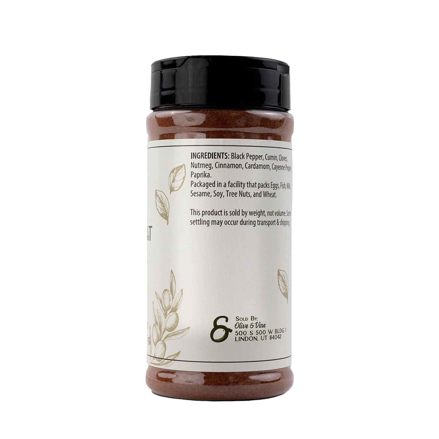 Olive & Vine Baharat Spice, Warm & Aromatic, For Middle Eastern Dishes, Rich Tradition, Authentic Taste, For Global Recipes (8 Ounce)