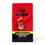 Java Factory High Caffeine Ground Coffee, Da Bomb Dark Roast, Double Caffeinated for a Bold, Strong Brew, 12 Ounce Bag, Perfect for French Press