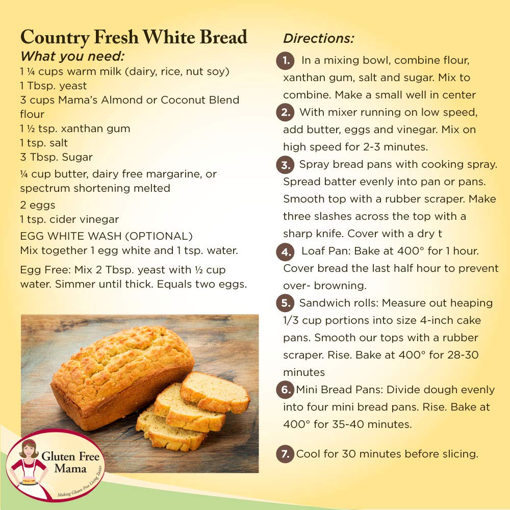 Gluten Free Mama’s: Almond Blend Flour - Gluten Free Flour - - Non-Gritty Texture - Great Flavor for Recipes - Certified Gluten Free Ingredients - All