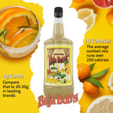 Baja Bob's Sugar Free TRIPLE CITRUS MARGARITA Mix, 1.75L - Cocktail Mixer - Keto Friendly - Low Calorie - Low Carb